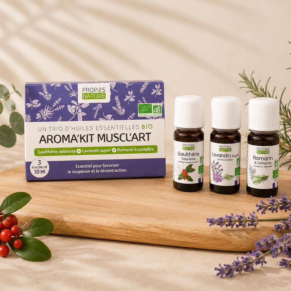 Aroma'kit Muscl'Art - 3 organic essential oils