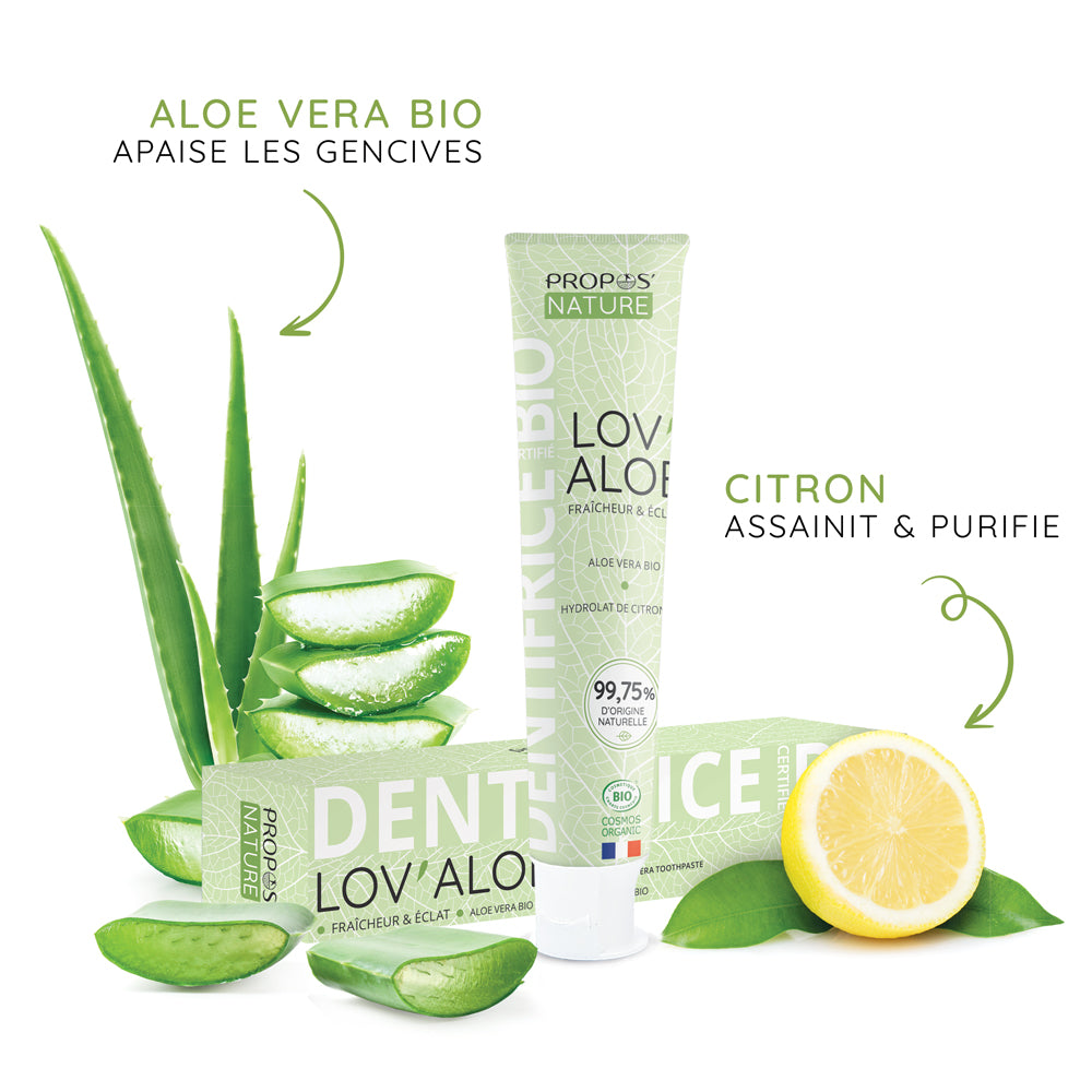 Dentifrice Bio sans Fluor Lov'aloe