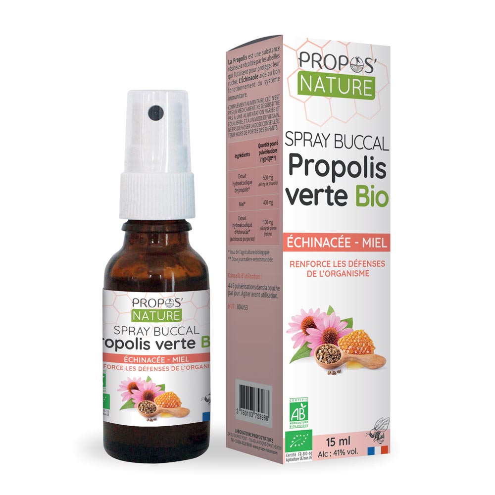 Spray buccal Propolis verte et Echinacée bio