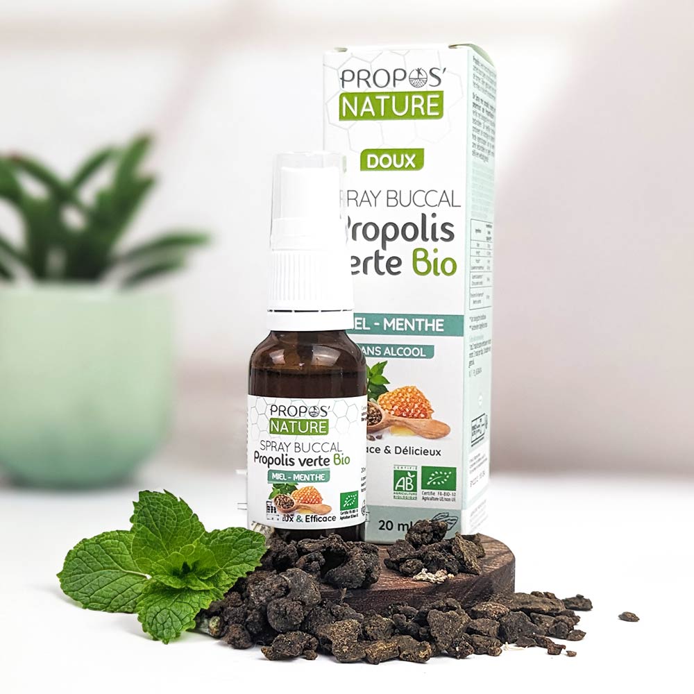 Spray buccal Propolis verte Miel Menthe bio