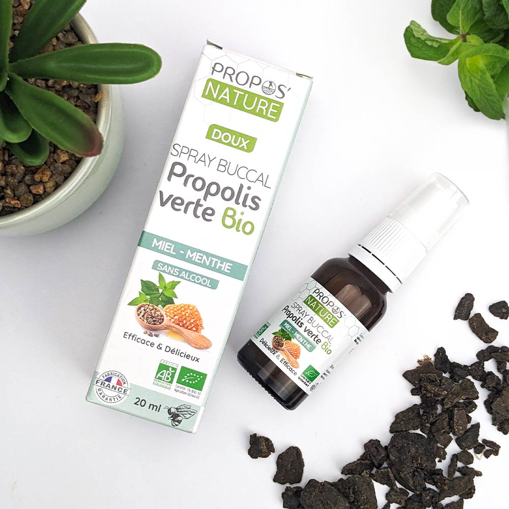 Spray buccal Propolis verte Miel Menthe bio