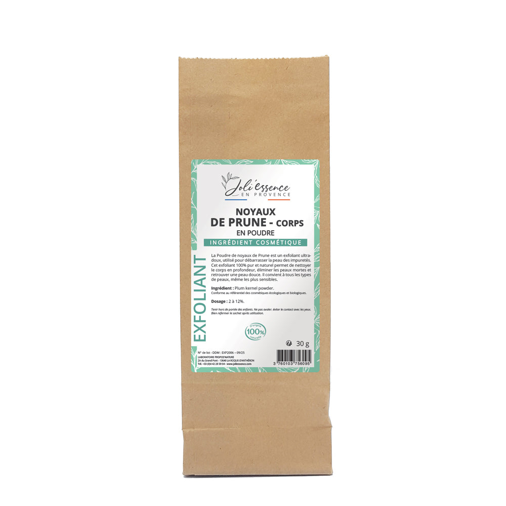 Exfoliant noyaux de prune corps