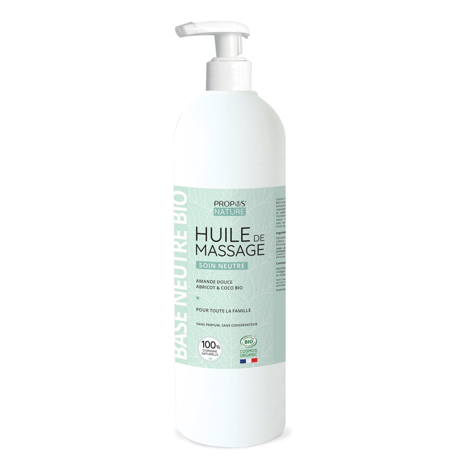Huile de massage neutre Bio