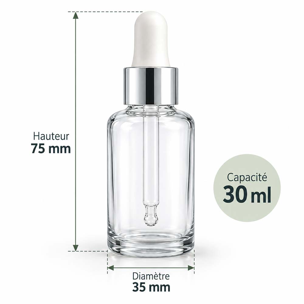 Flacon Orohena avec pipette en verre
