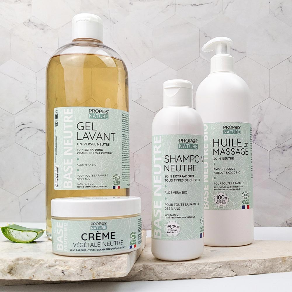Gamme de soins neutres Bio