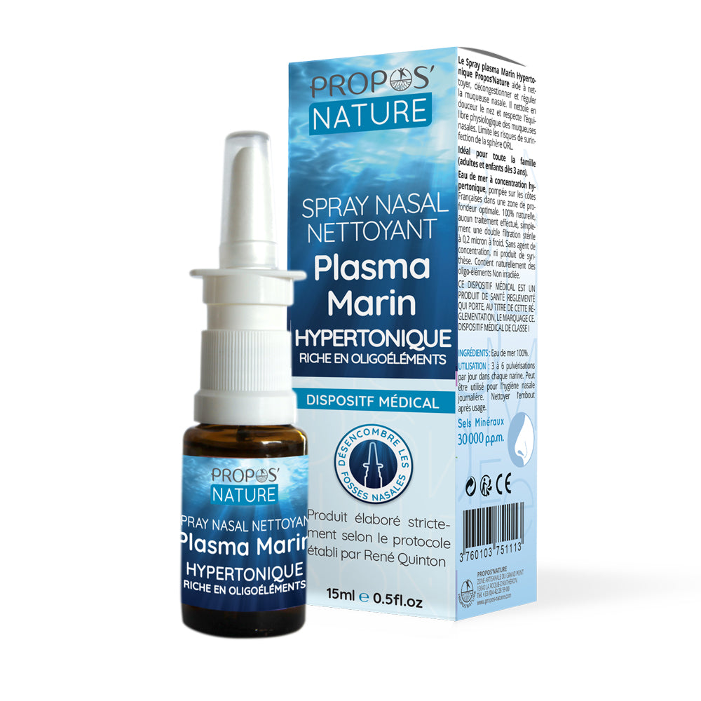 Spray nasal Plasma marin hypertonique - Eau de mer Quinton