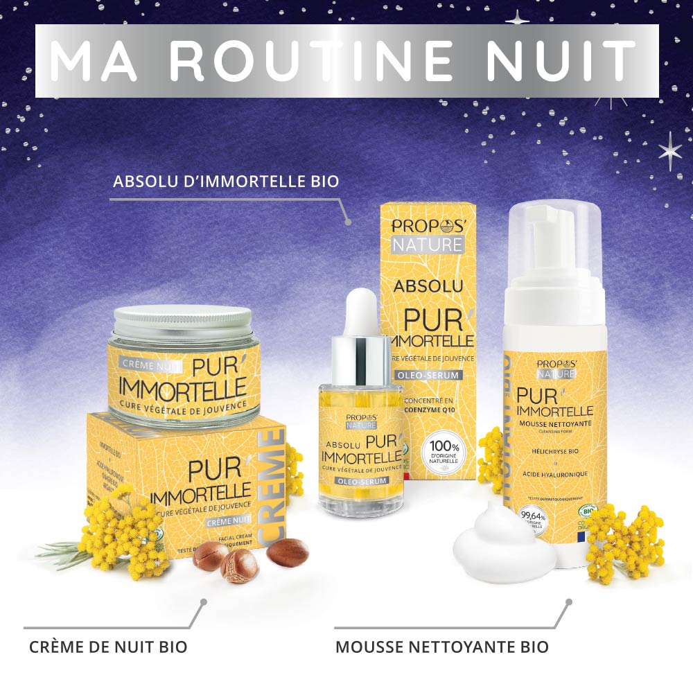 Trousse soins anti-âge Bio Pur'immortelle - Routine nuit