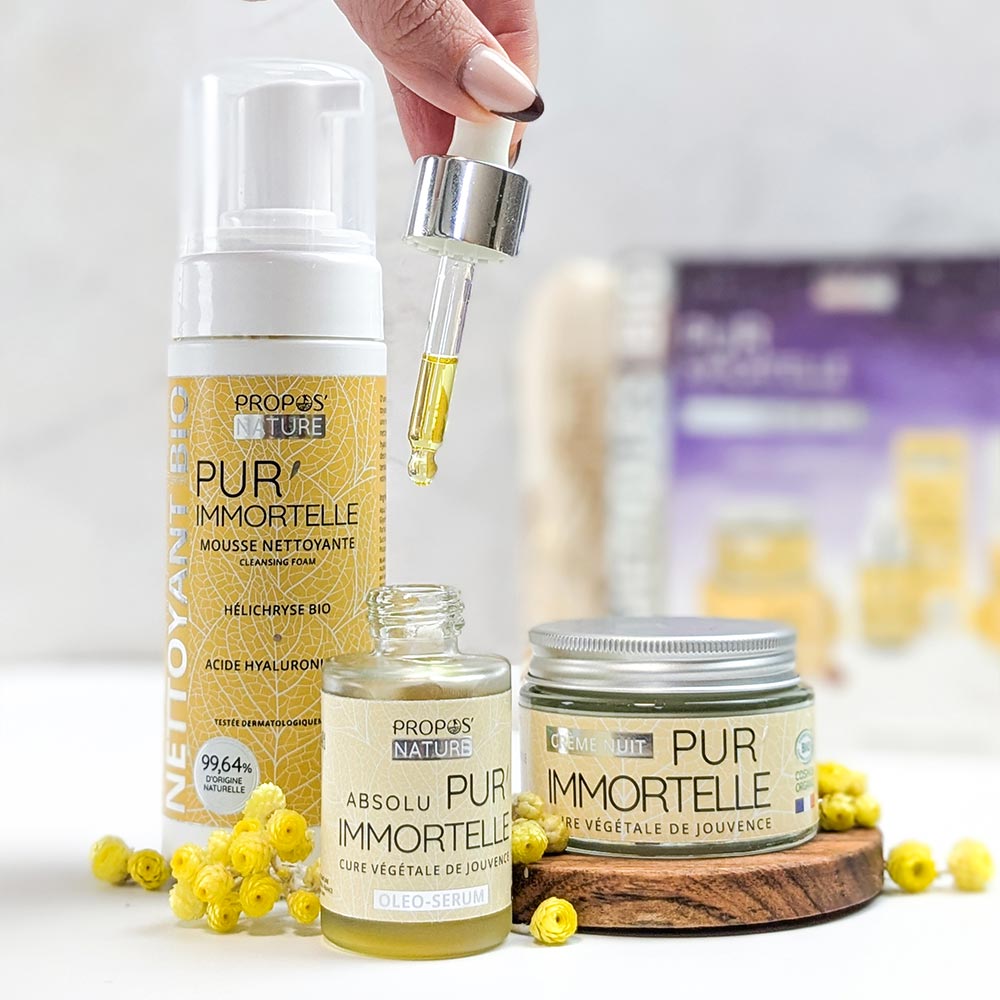 Trousse soins anti-âge Bio Pur'immortelle - Routine nuit