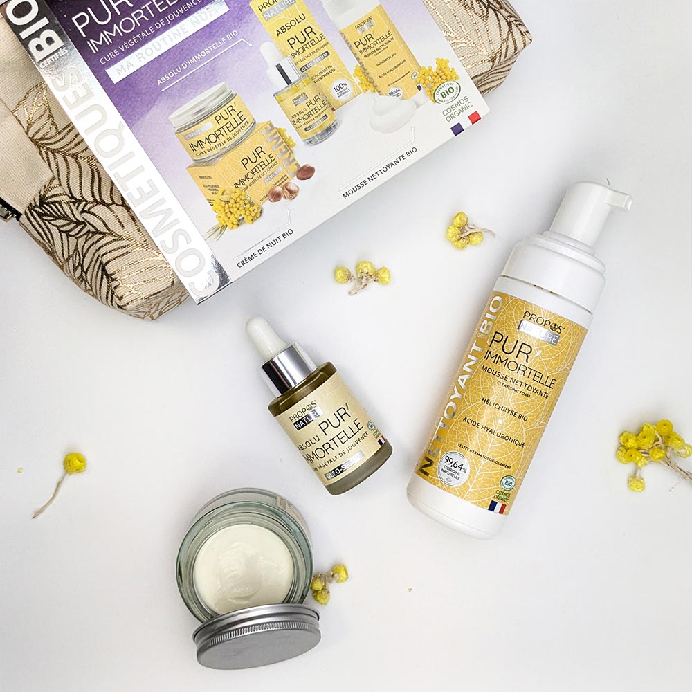 Trousse soins anti-âge Bio Pur'immortelle - Routine nuit