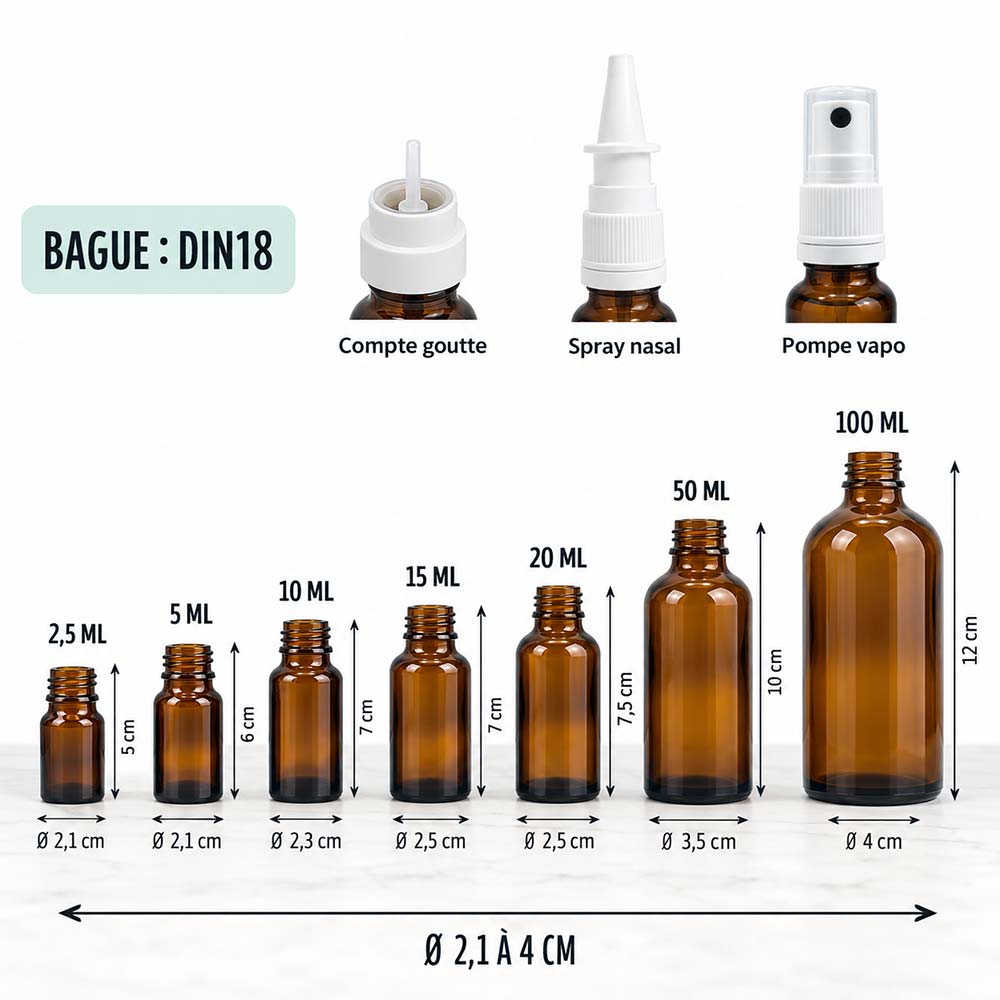 Flacon Estérel en verre avec pompe vaporisateur