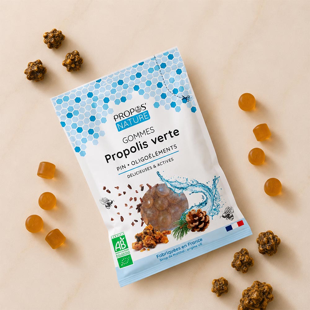 Gommes Propolis verte, Pin et Oligoéléments
